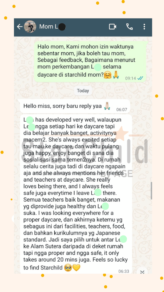 Starchild Daycare & Learning Center Alam Sutera - Testimony 9