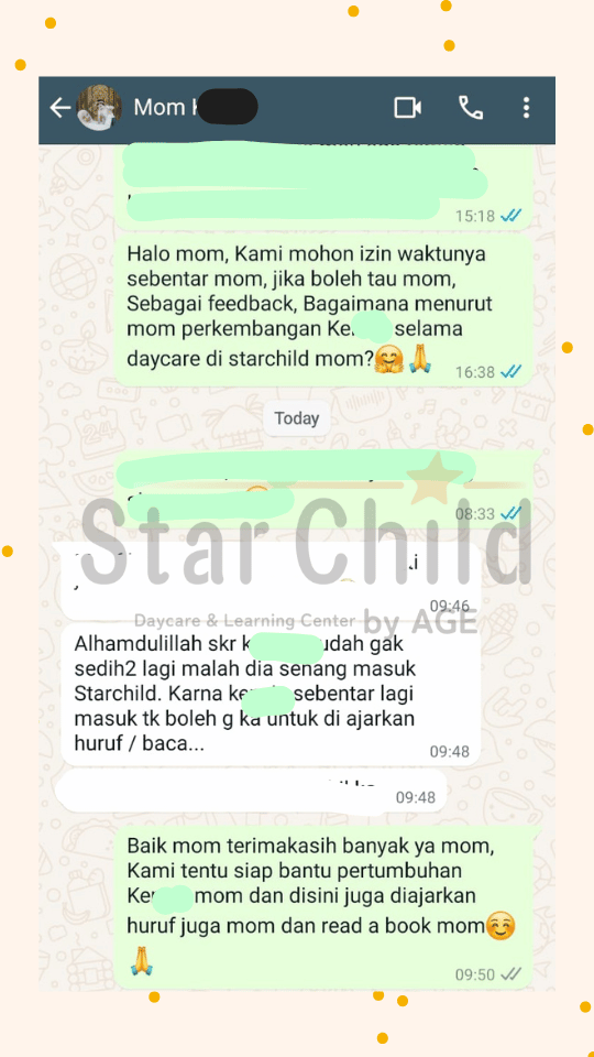 Starchild Daycare & Learning Center Alam Sutera - Testimony 3