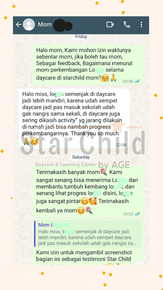 Starchild Daycare & Learning Center Alam Sutera - Testimony 2